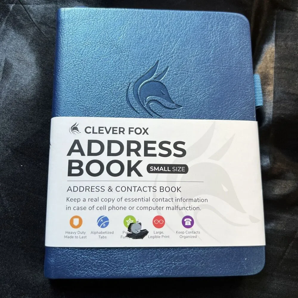 Address Book Clever Fox (Small Size) Blue